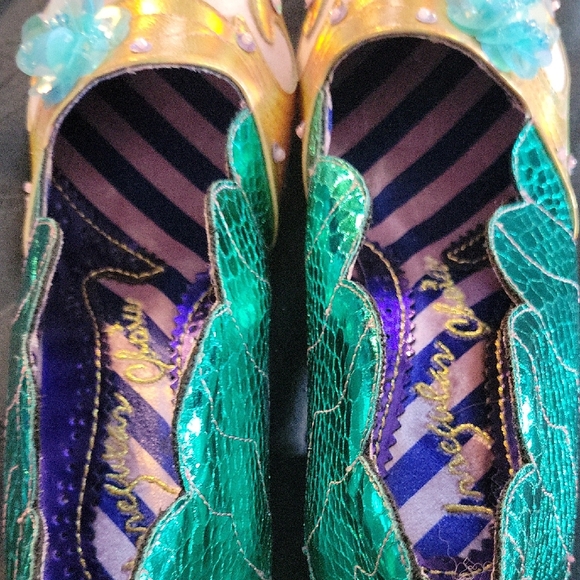 Irregular Choice Turquoise and Gold Mermaid Heels - Picture 8 of 8